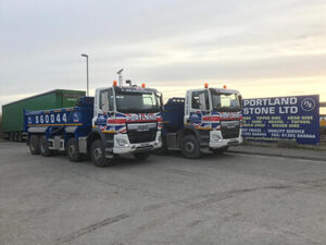 Portland Stone - Two new DAF 8x4 Tippers added to the fleet to keep up our exceptional service